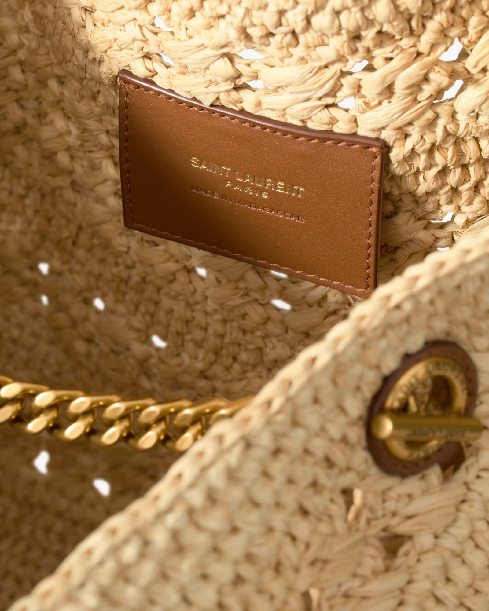 YSL Raffia Tote Medium