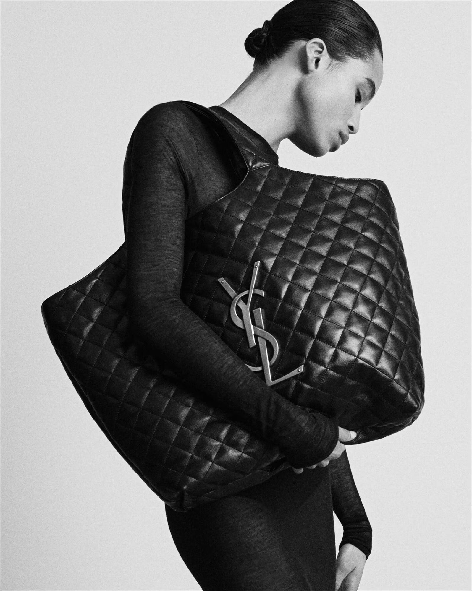 YSL Icare Large In Quilted Nappa