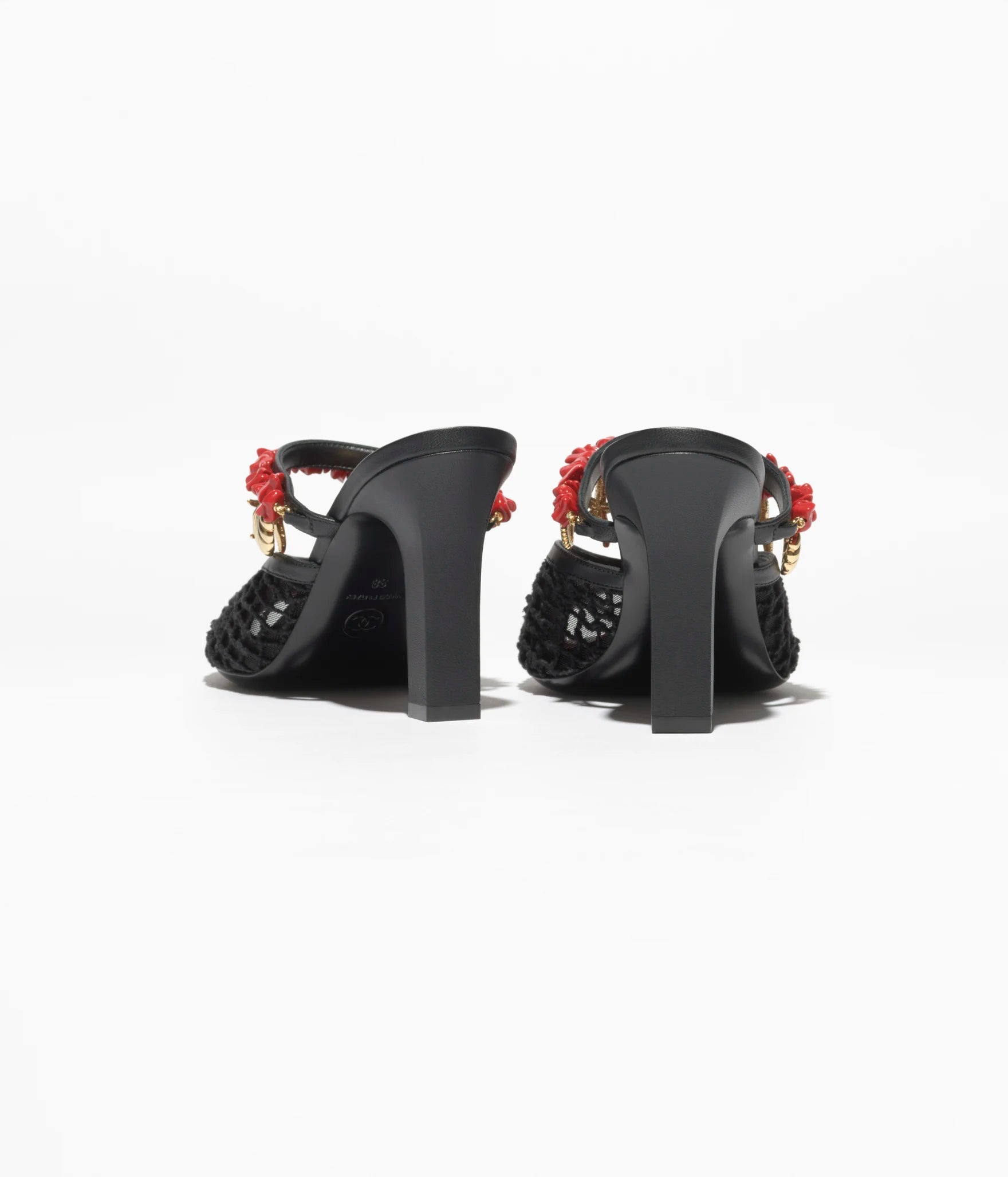 Chanel Mesh Charm Mules – Black