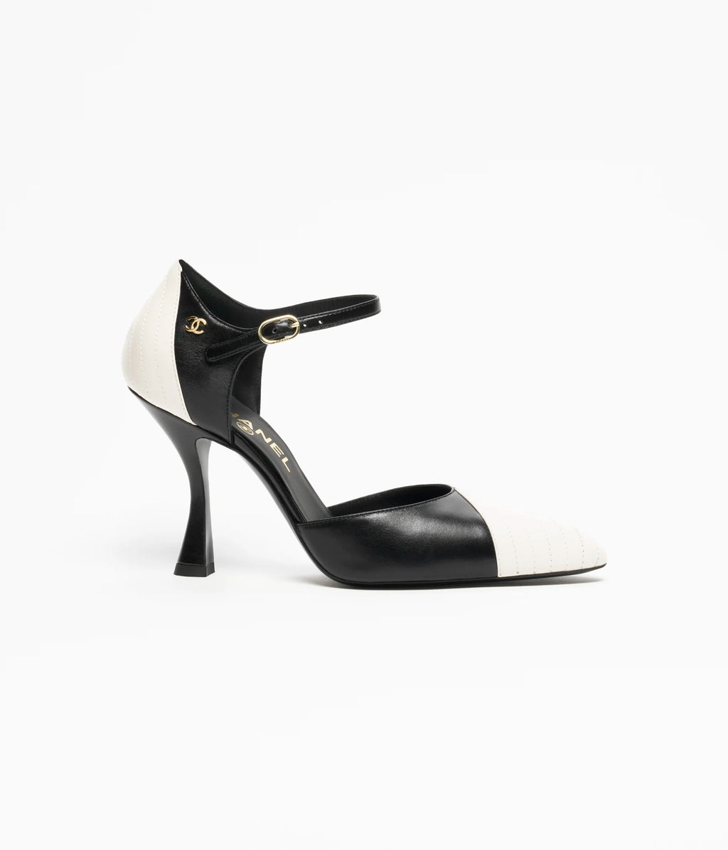 CHANEL Two-Tone Mary Jane Pumps

Black/White