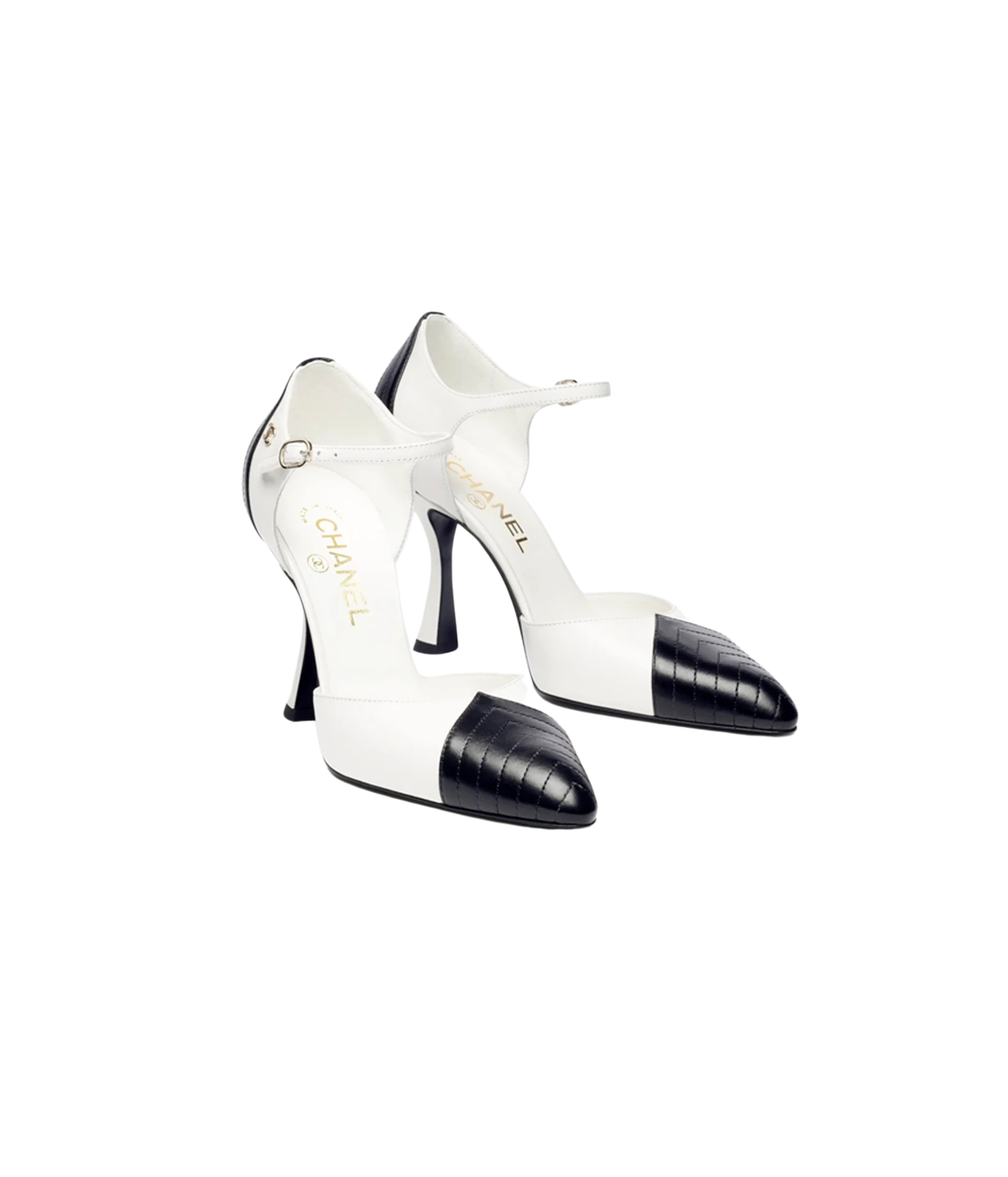 CHANEL Two-Tone Mary Jane Pumps

Color: Blanco/Negro