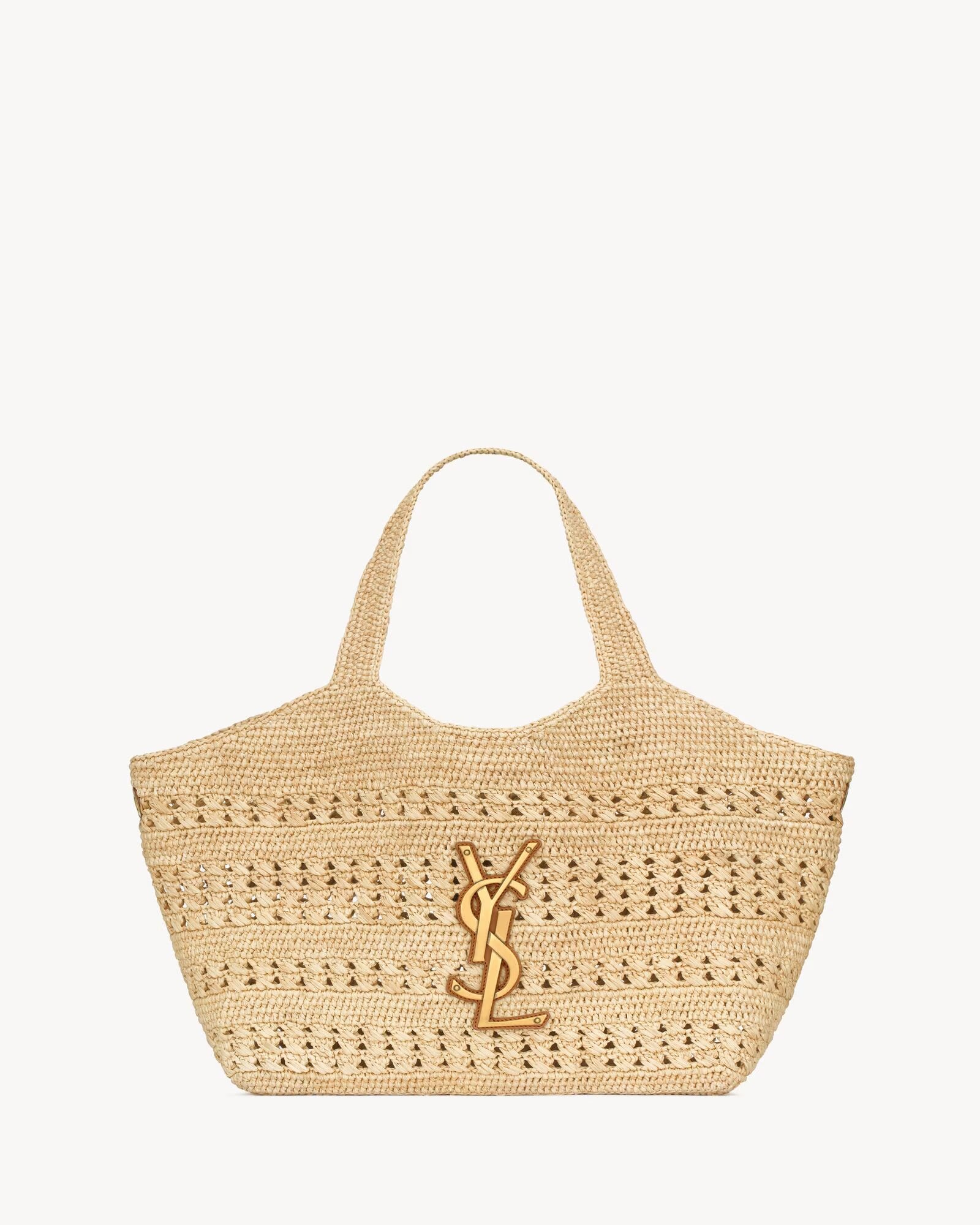 YSL Raffia Tote Medium