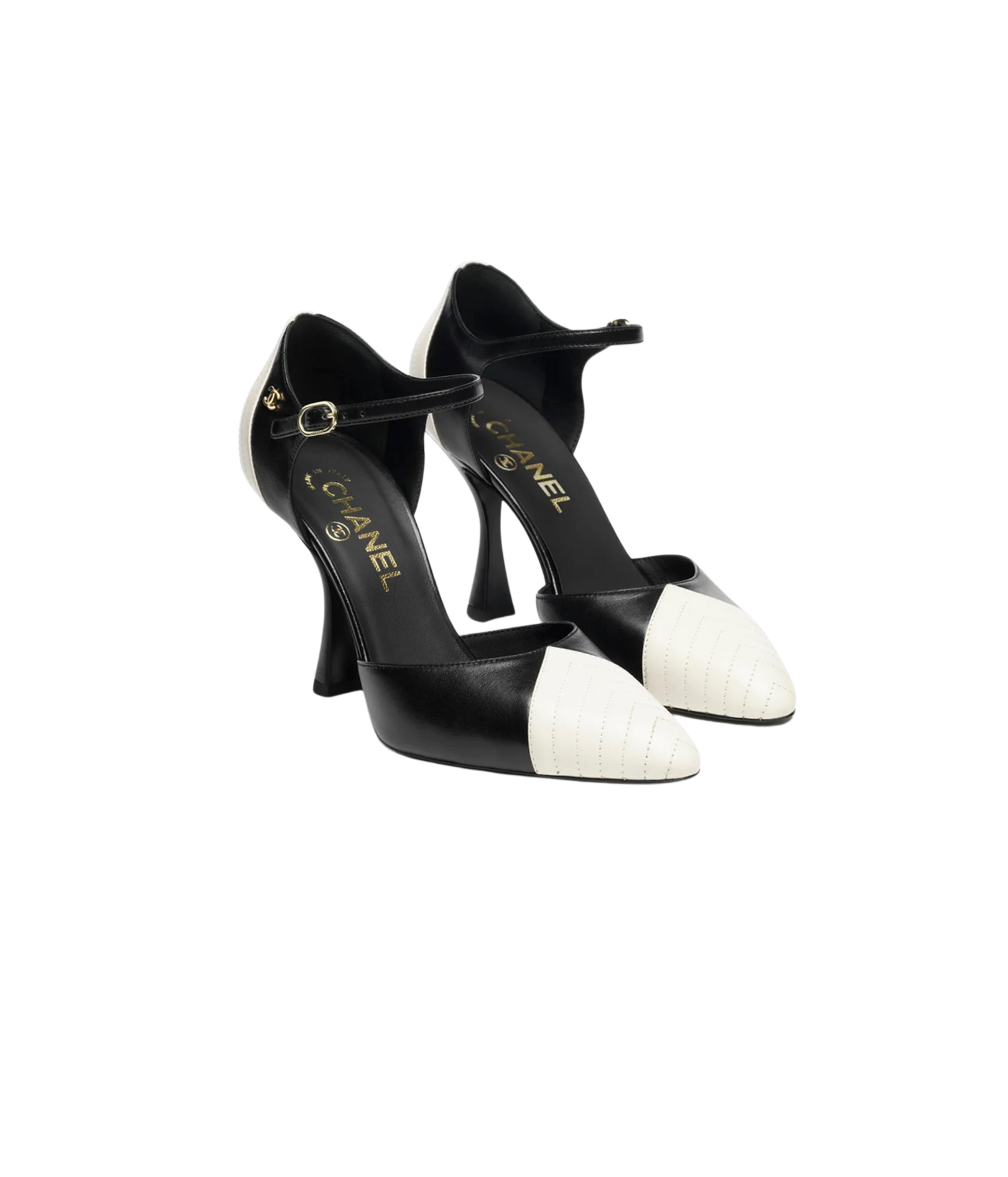 CHANEL Two-Tone Mary Jane Pumps

Black/White