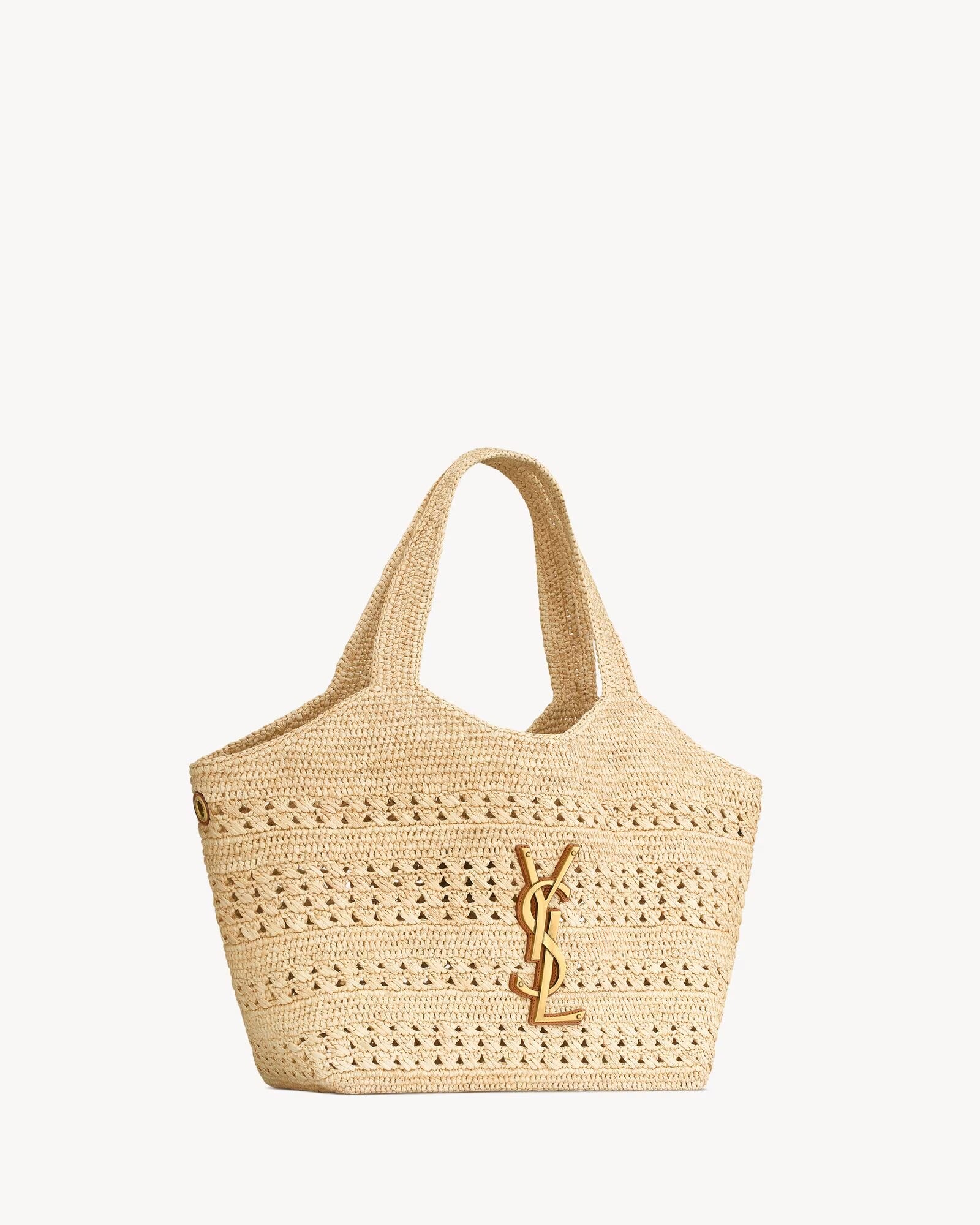 YSL Raffia Tote Medium