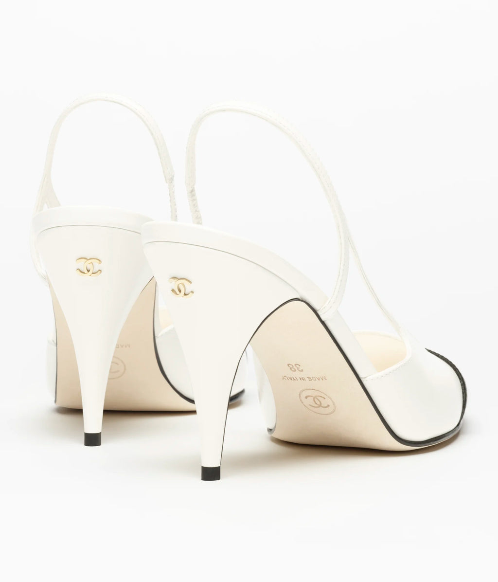 Chanel Cap-Toe Slingbacks

Color: White/Black