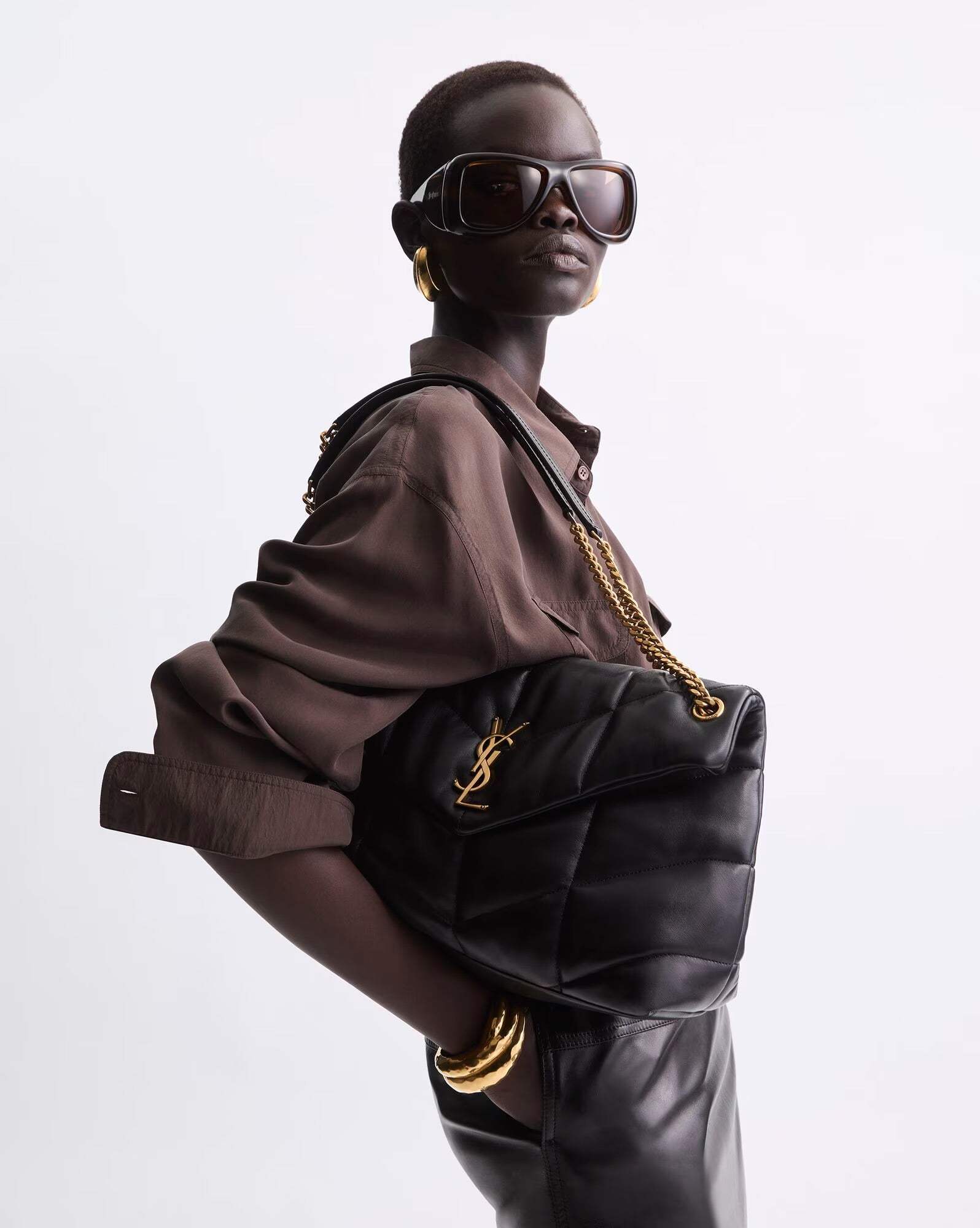 YSL Puffer Médium in Lambskin