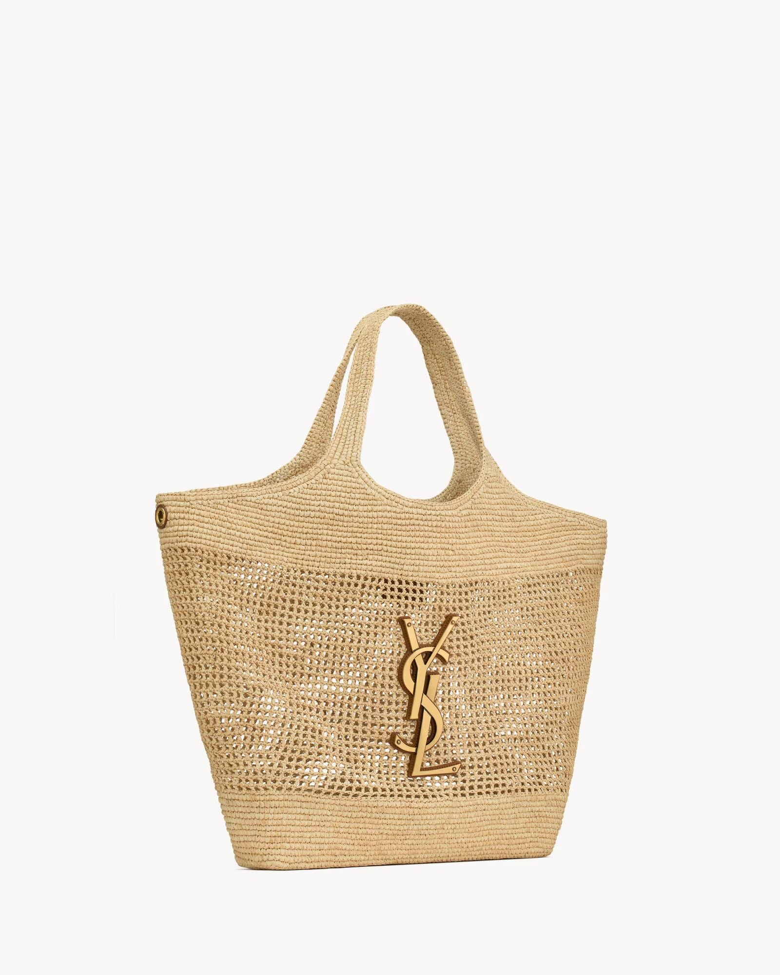 YSL Raffia Tote Large