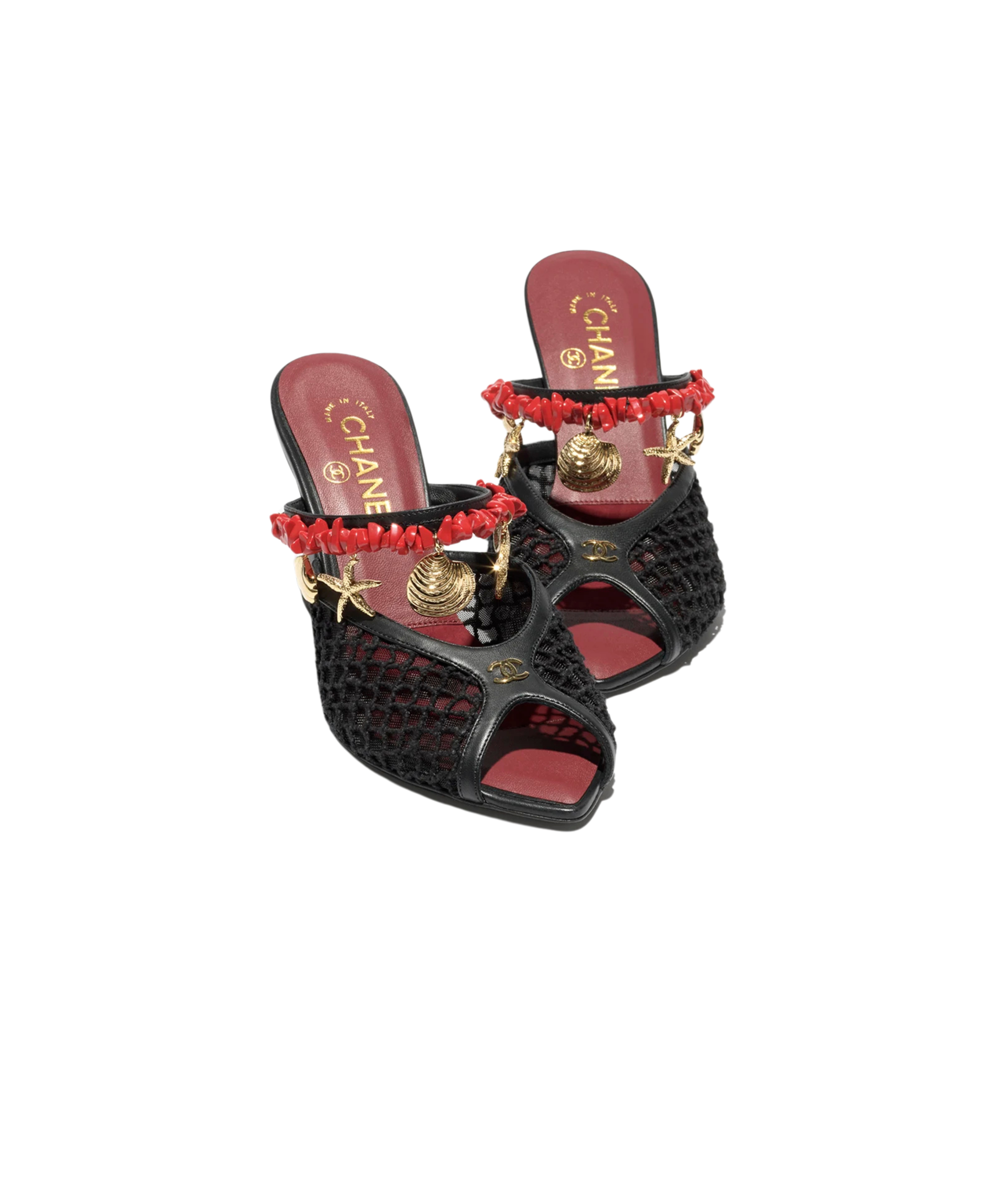 Chanel Mesh Charm Mules – Black