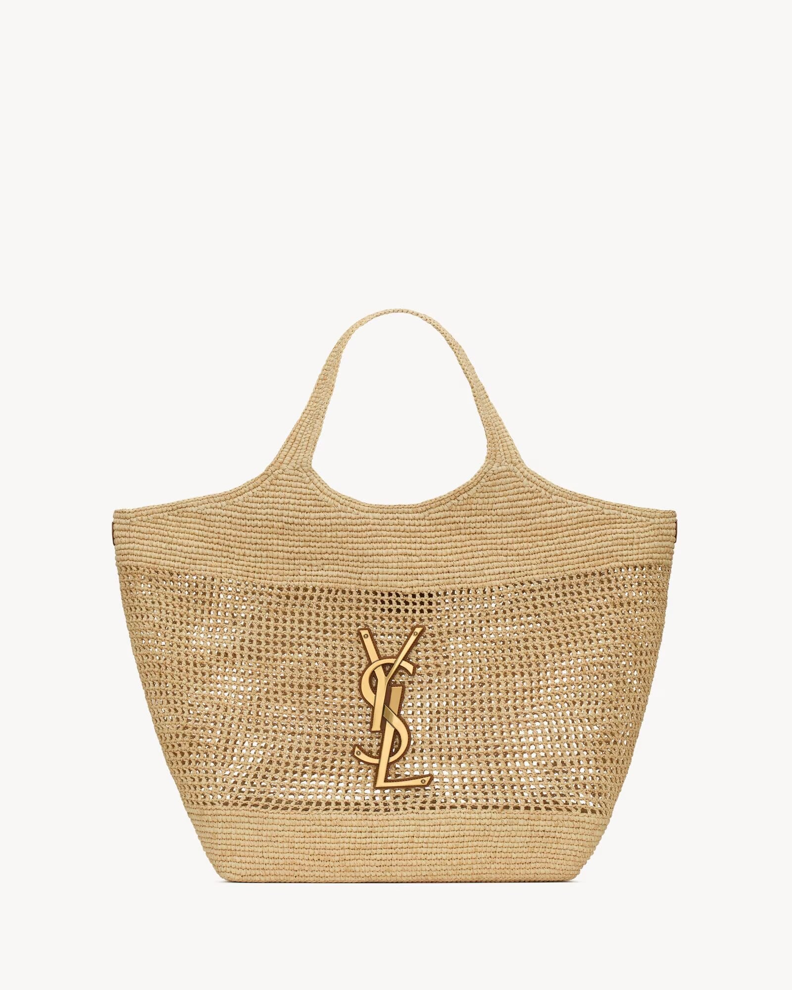 YSL Raffia Tote Large